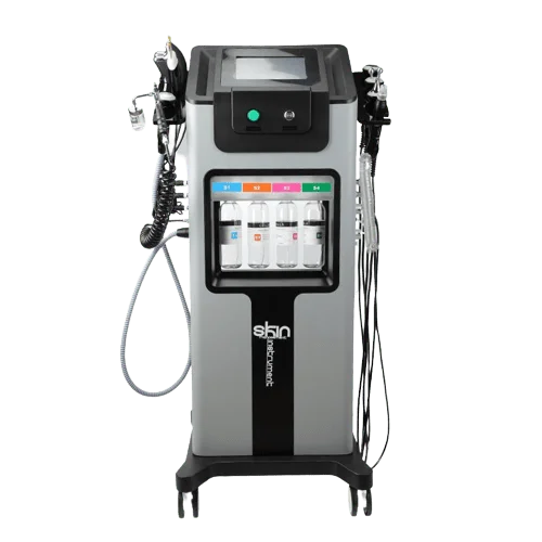 Professional Hydrafacial Machine 10 in 1 designed for beauty clinics and aesthetic centers. This multifunction facial system includes hydradermabrasion, oxygen spray, ultrasonic therapy and RF lifting for deep skin cleansing, hydration and rejuvenation.